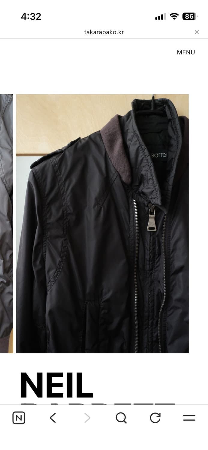 Neil Barrett Double Zip Bomber 상품이미지5