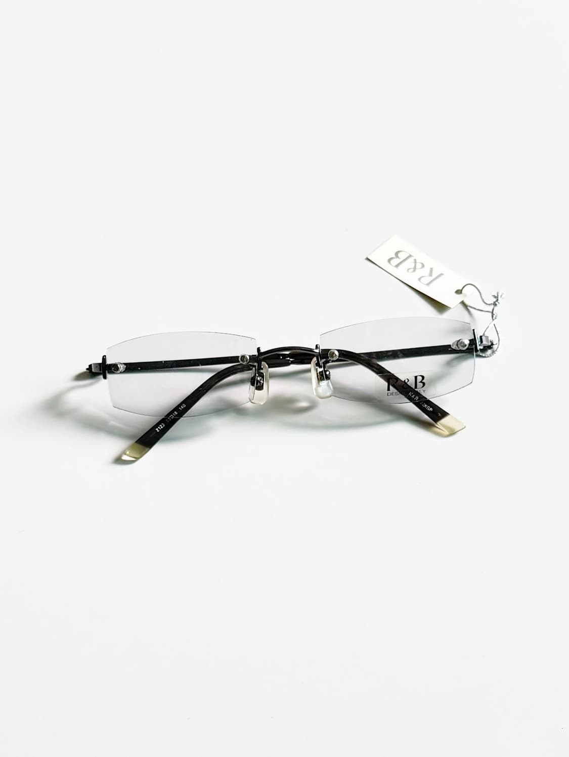 R&B EYEWEAR 무테 스퀘어 건메탈 빈티지 안경 상품이미지1