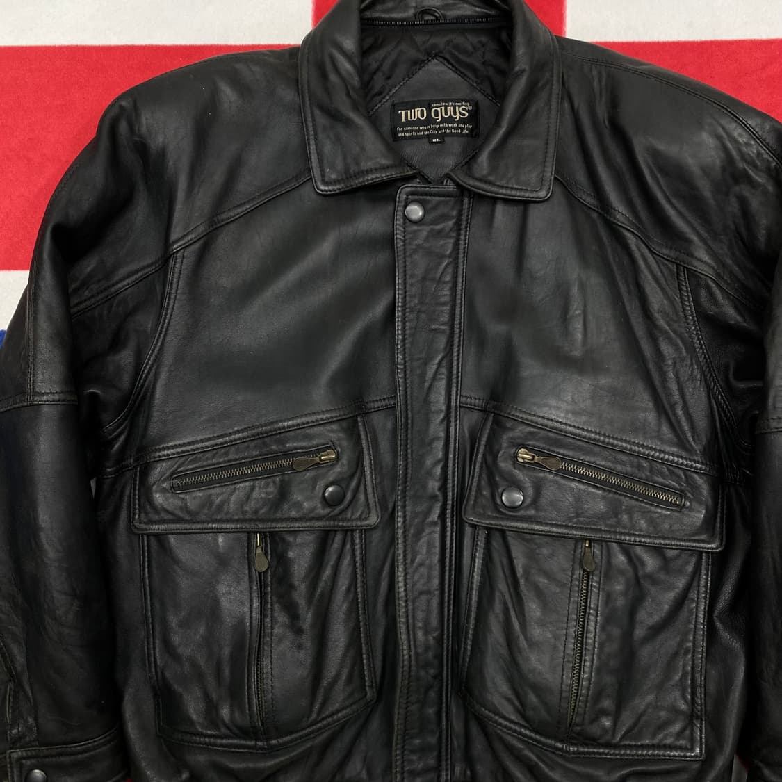 빈티지 양가죽 봄버자켓  XL  상품이미지3