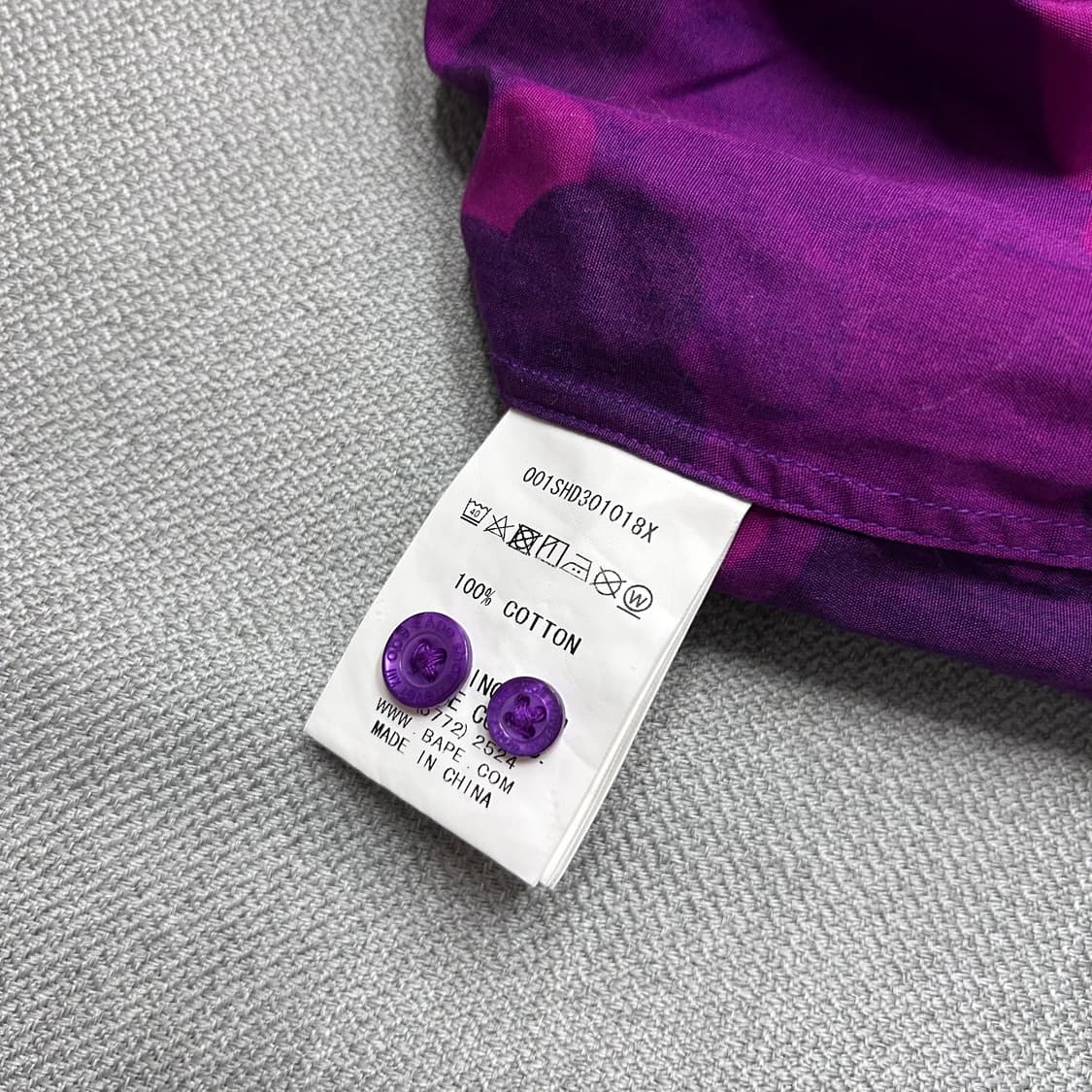 BAPE 텍스트 칼라 카모 버튼다운 셔츠 상품이미지6