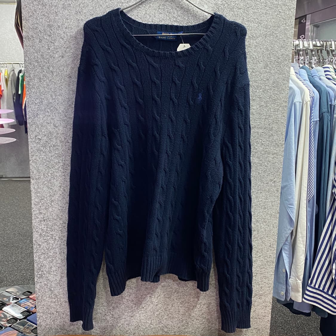 폴로랄프로렌 네이비 꽈배기 니트 B3159 상품이미지2