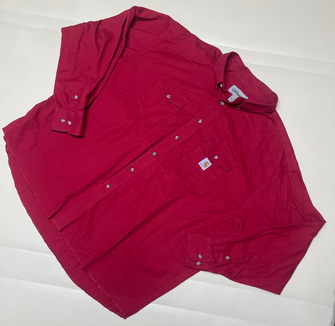 칼하트 오버핏 버건디 웨스턴 빈티지 셔츠 상품이미지1