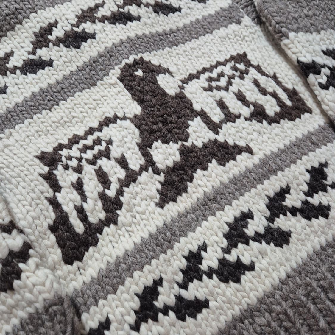 canadian sweater 썬더버드 리얼 캐나다 코위찬 M 상품이미지4