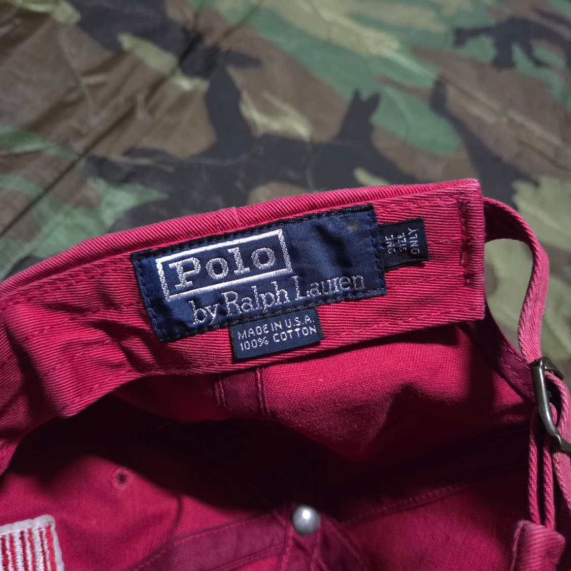 90s Vintage Polo Ralph Lauren USA Flag 캡 상품이미지4