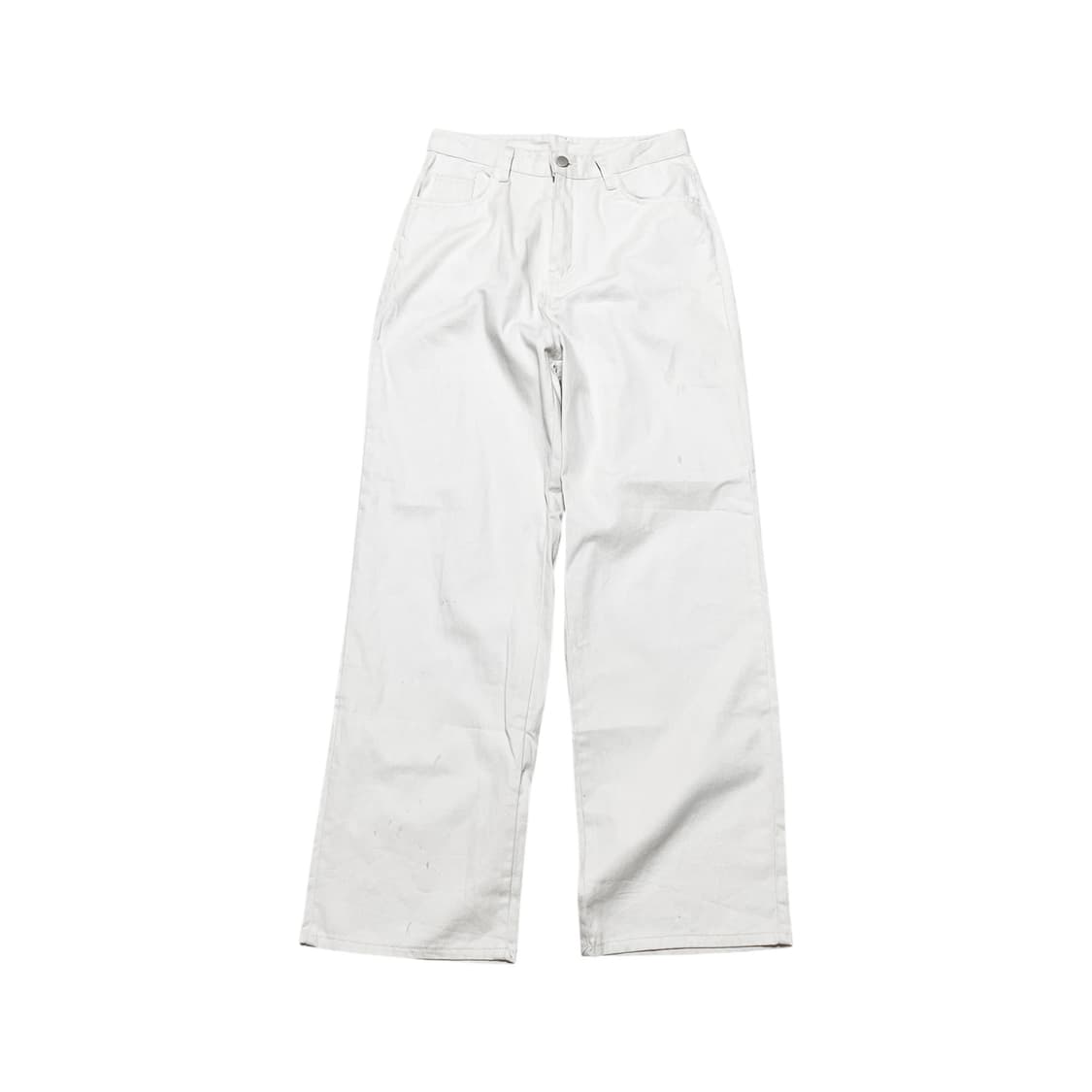 Standard wide-fit cotton pants_Ivory 상품이미지1