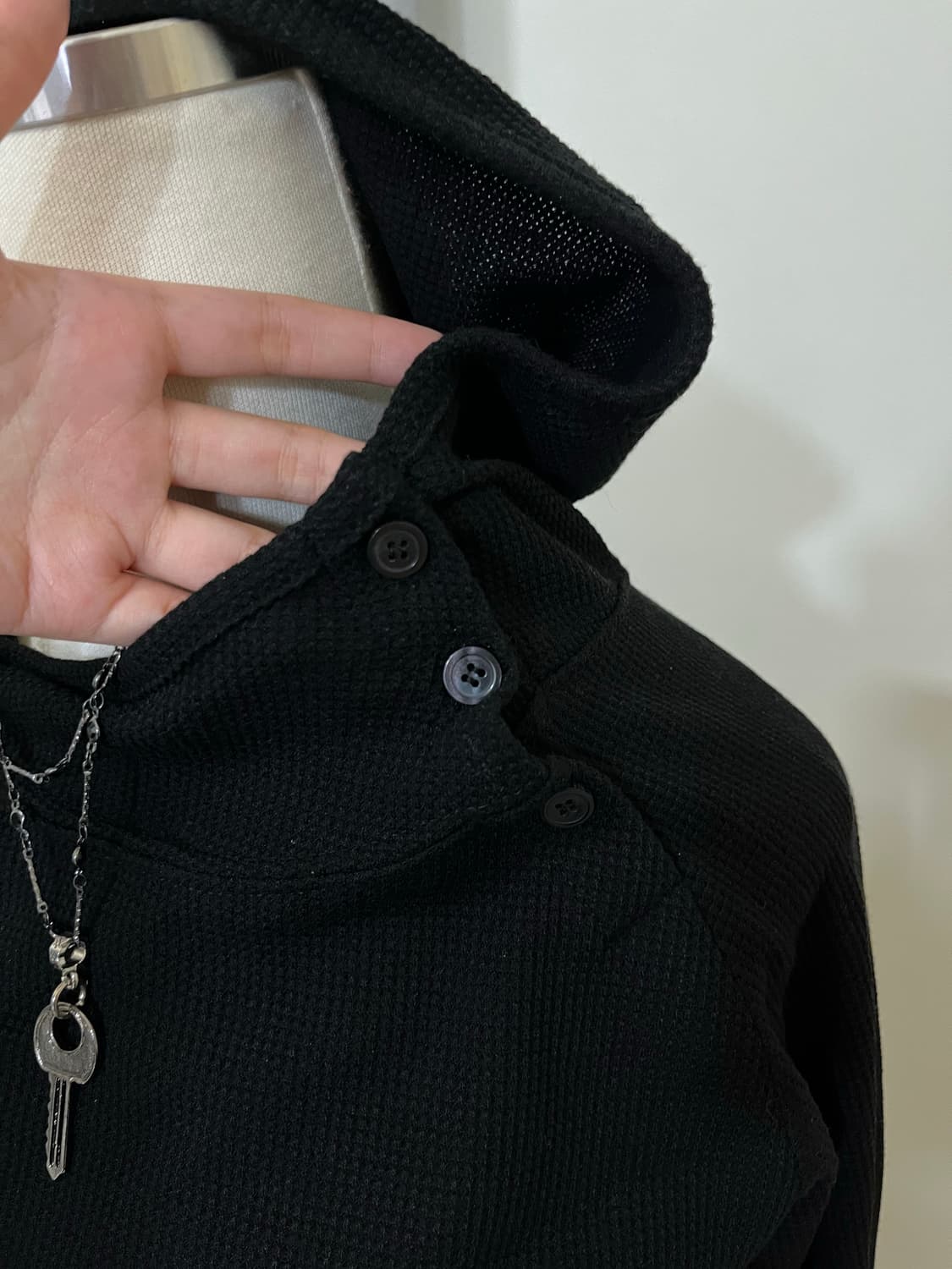 botton black hoodie 상품이미지4