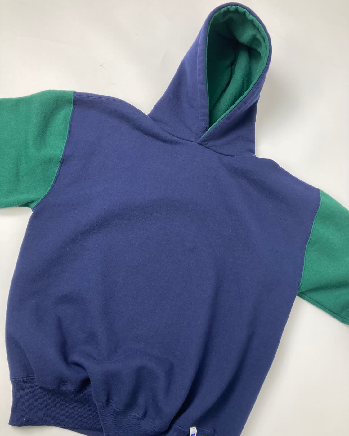 90s Russell Hoodie (navy/green) 상품이미지7