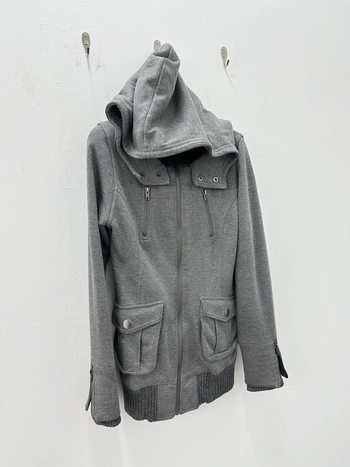 Colza vintage hooded knit zip up y2k 상품이미지8