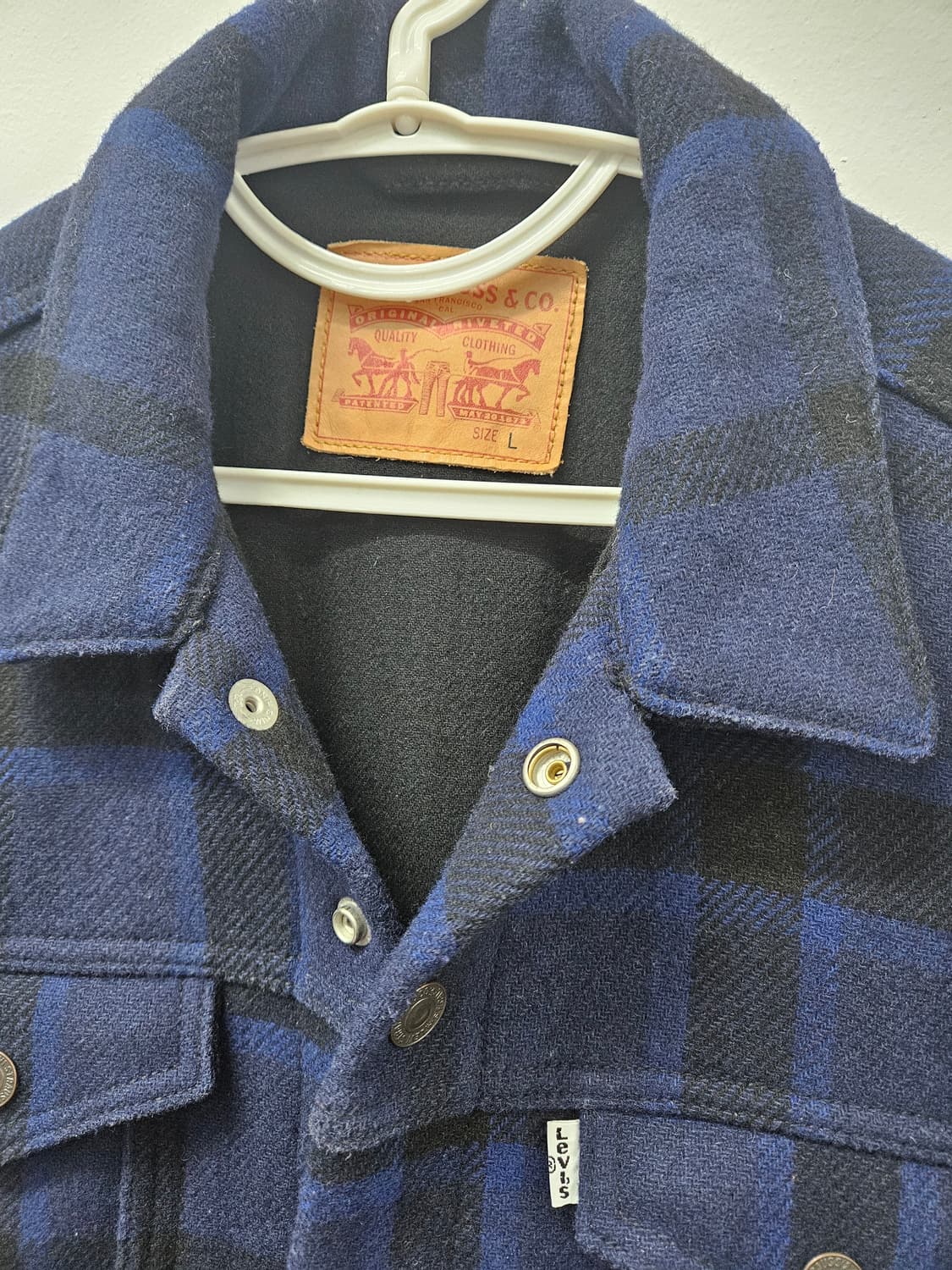 리바이스 울 트러커 체크자켓 L 상품이미지3