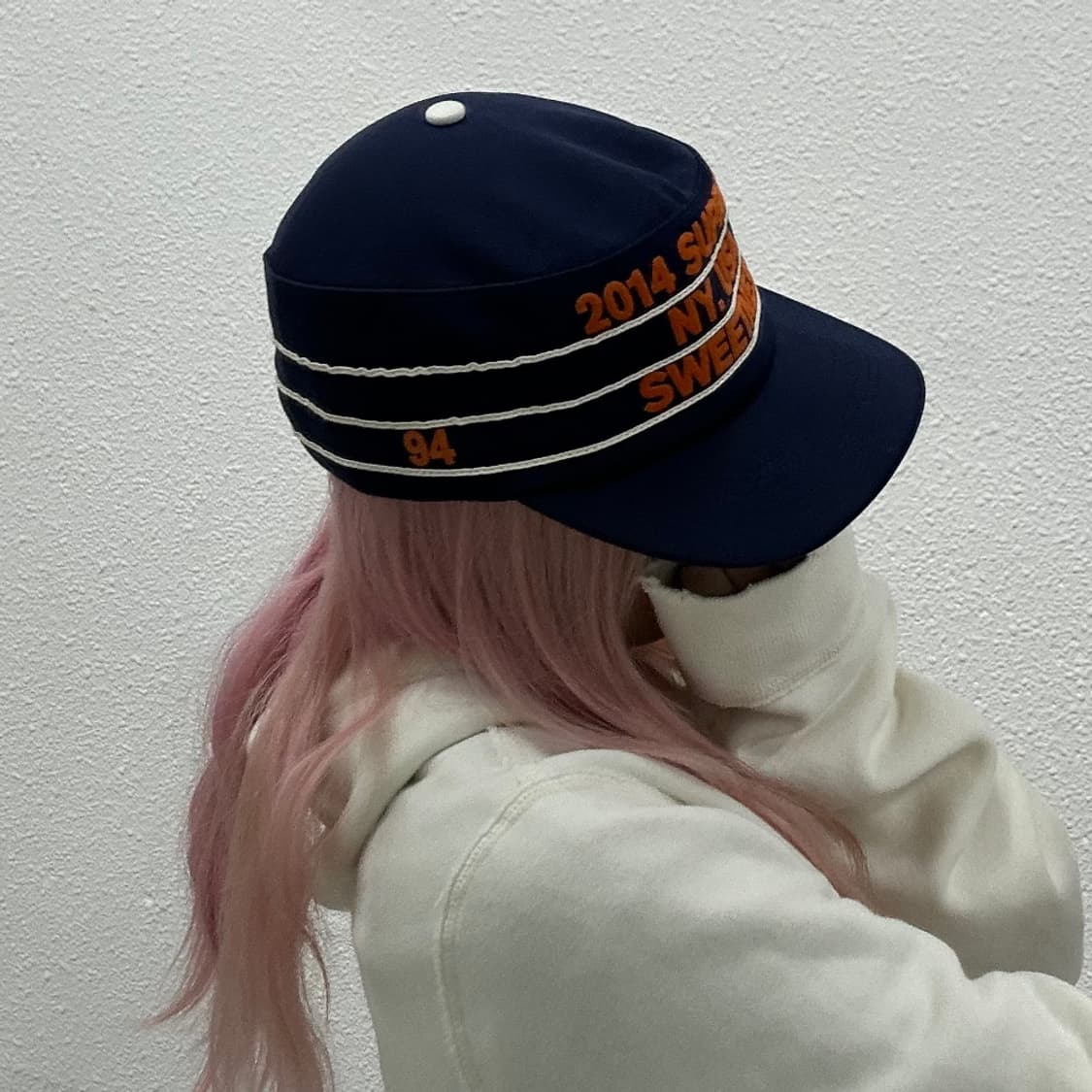 슈프림 프로 볼 필박스 햇 네이비 상품이미지2