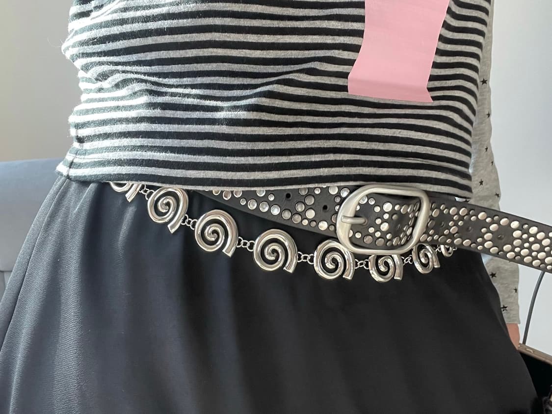 키치 골뱅이 레이어드 체인 벨트  상품이미지2