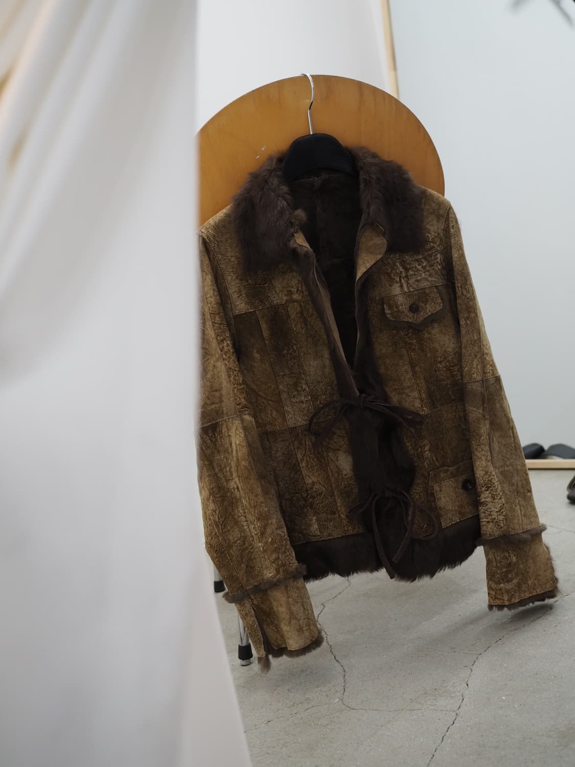 GERVE rabbit fur leather jacket  상품이미지1