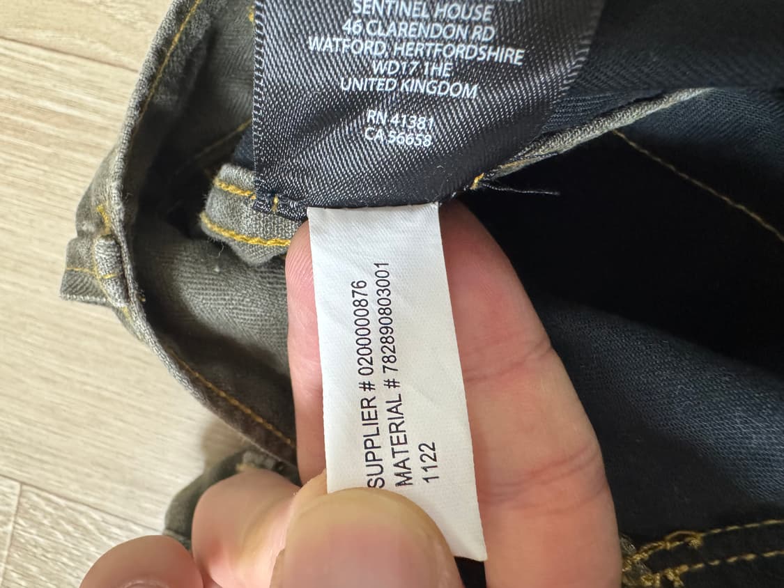 32/30 더블알엘 오피서핏 린넨 헤링본 팬츠 상품이미지6