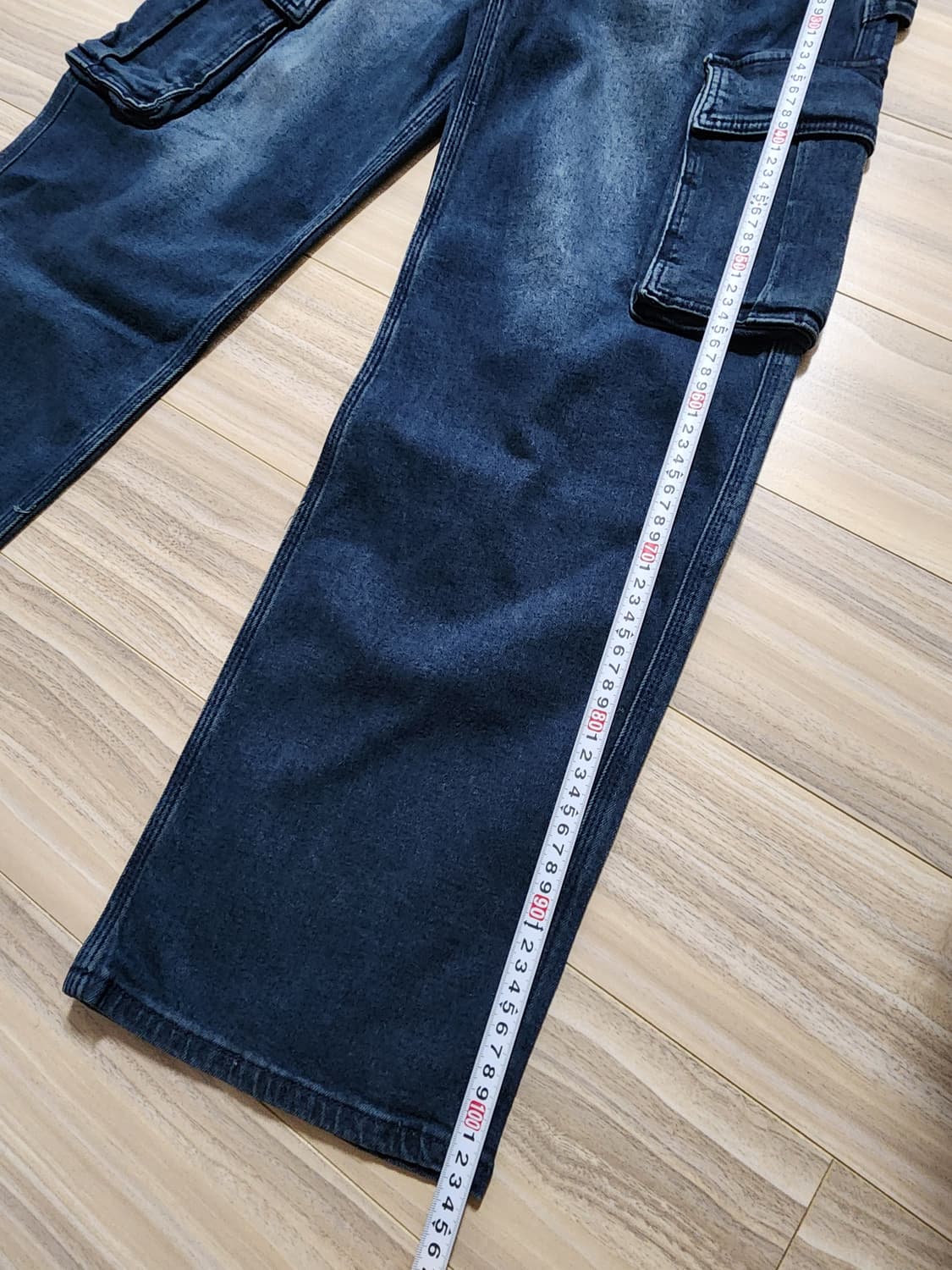 행텐히든밴딩카고스판데님팬츠청바지 상품이미지6