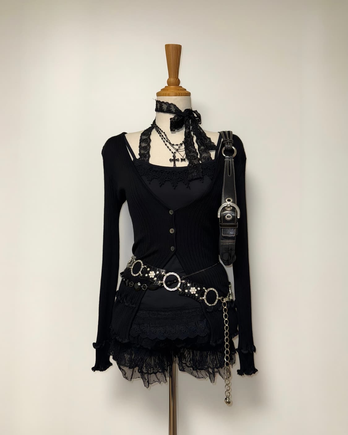 홀터 레이스 옆트임 고스페어리 나시 상품이미지5