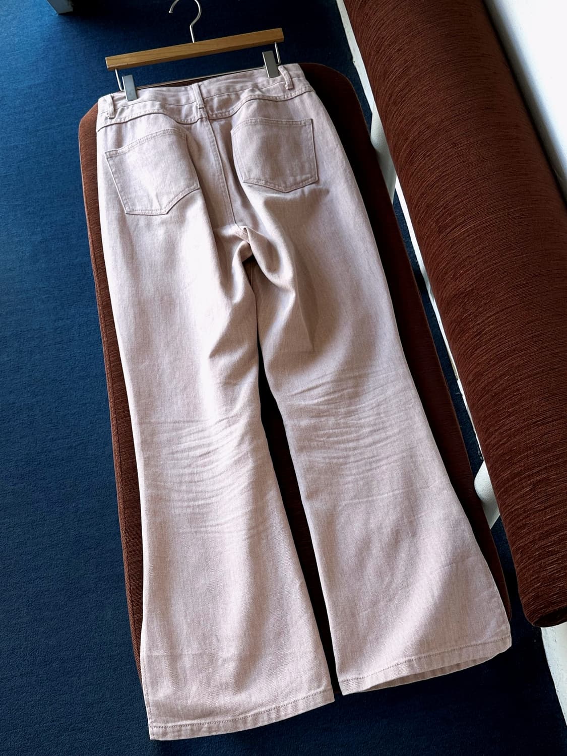 Cotton denim side slit flare pants 상품이미지9
