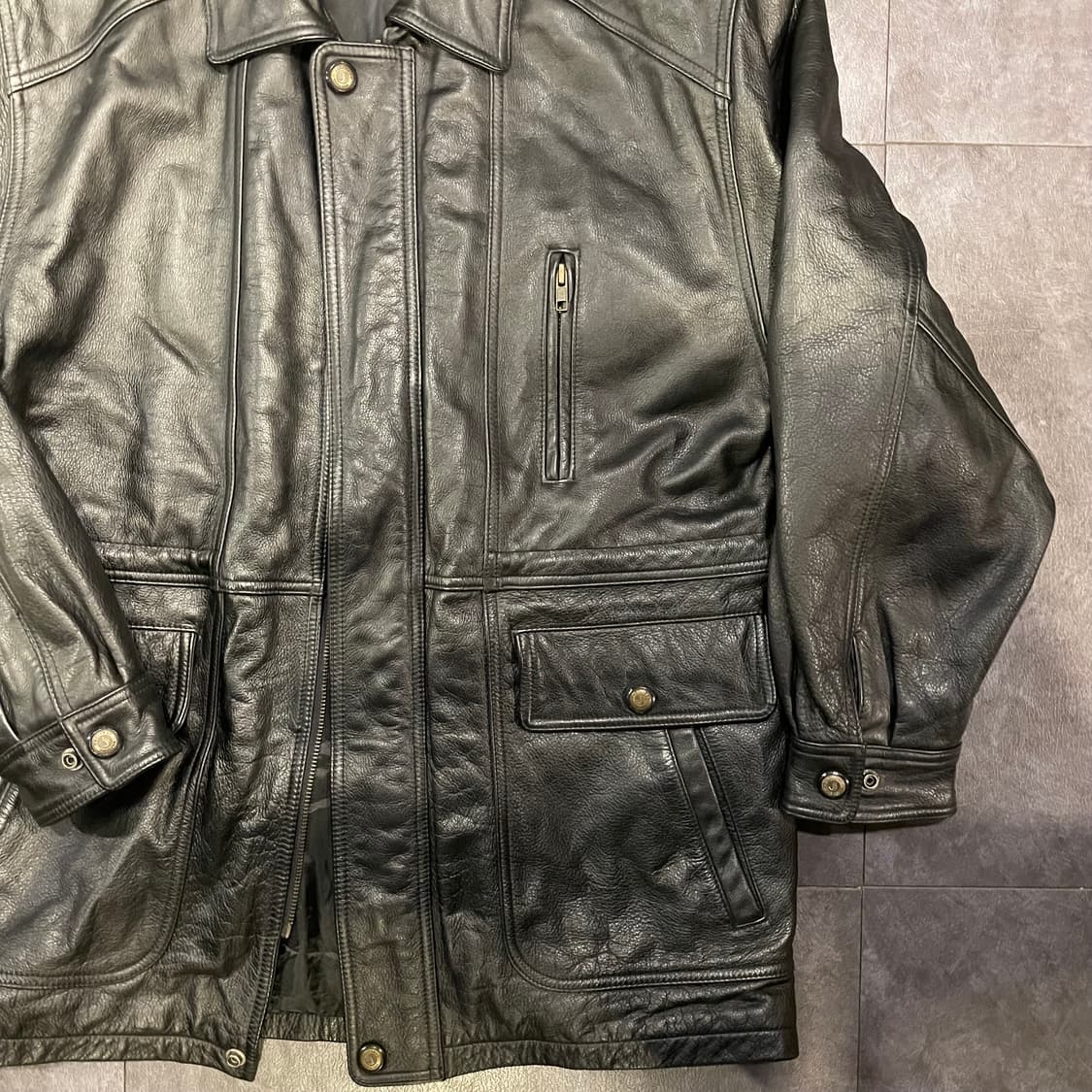 Vintage 100% 리얼소가죽 레더자켓 상품이미지4