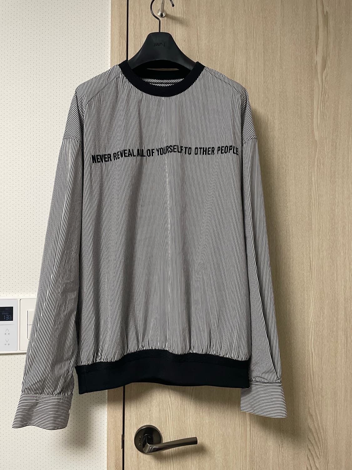 준지 스트라이프 셔츠 맨투맨, 46사이즈 상품이미지1