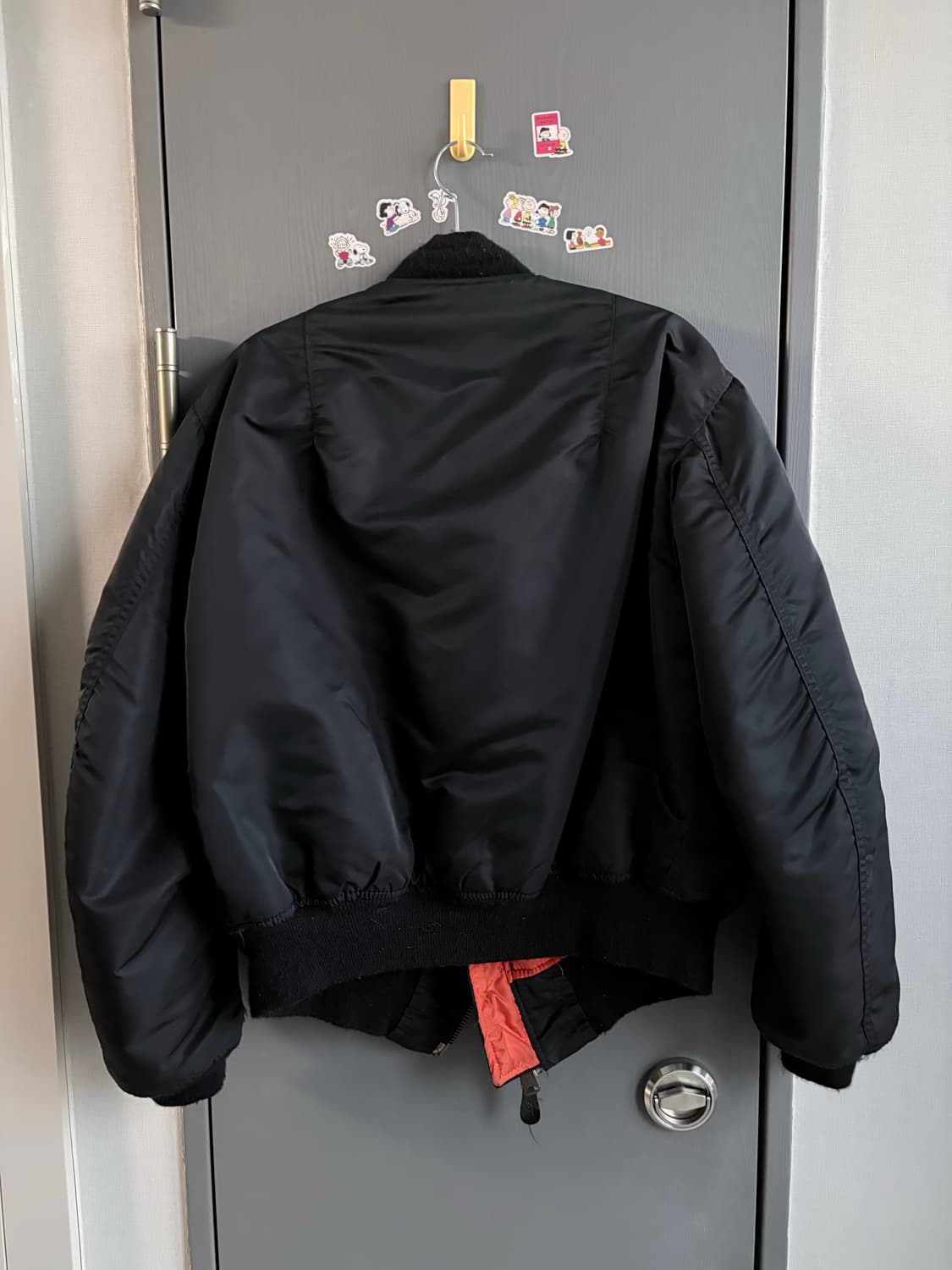 (XL) 알파 인더스트리 USA 빈티지 MA-1 블랙 상품이미지3