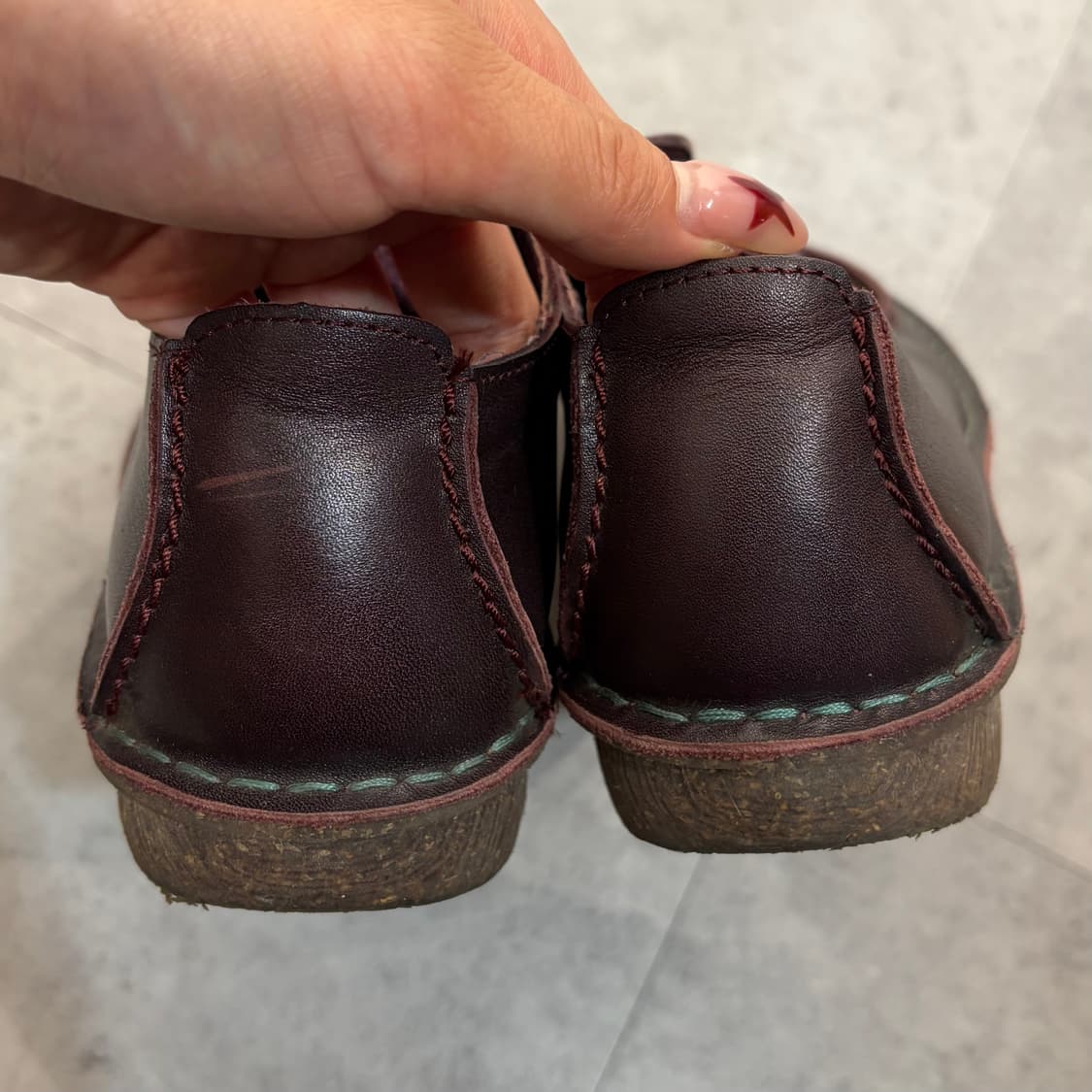 235 Clarks 클락스 컴포트 캐주얼 스니커즈 레더 슈즈 버건디 상품이미지7