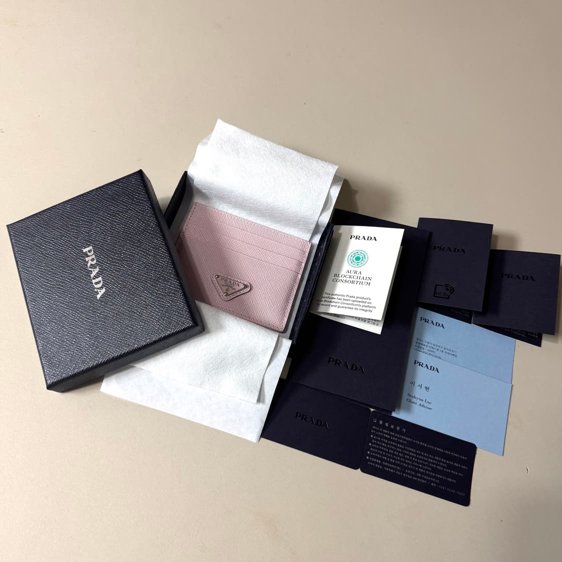 [백화점판/당일출고]프라다 사피아노 카드지갑 상품이미지2
