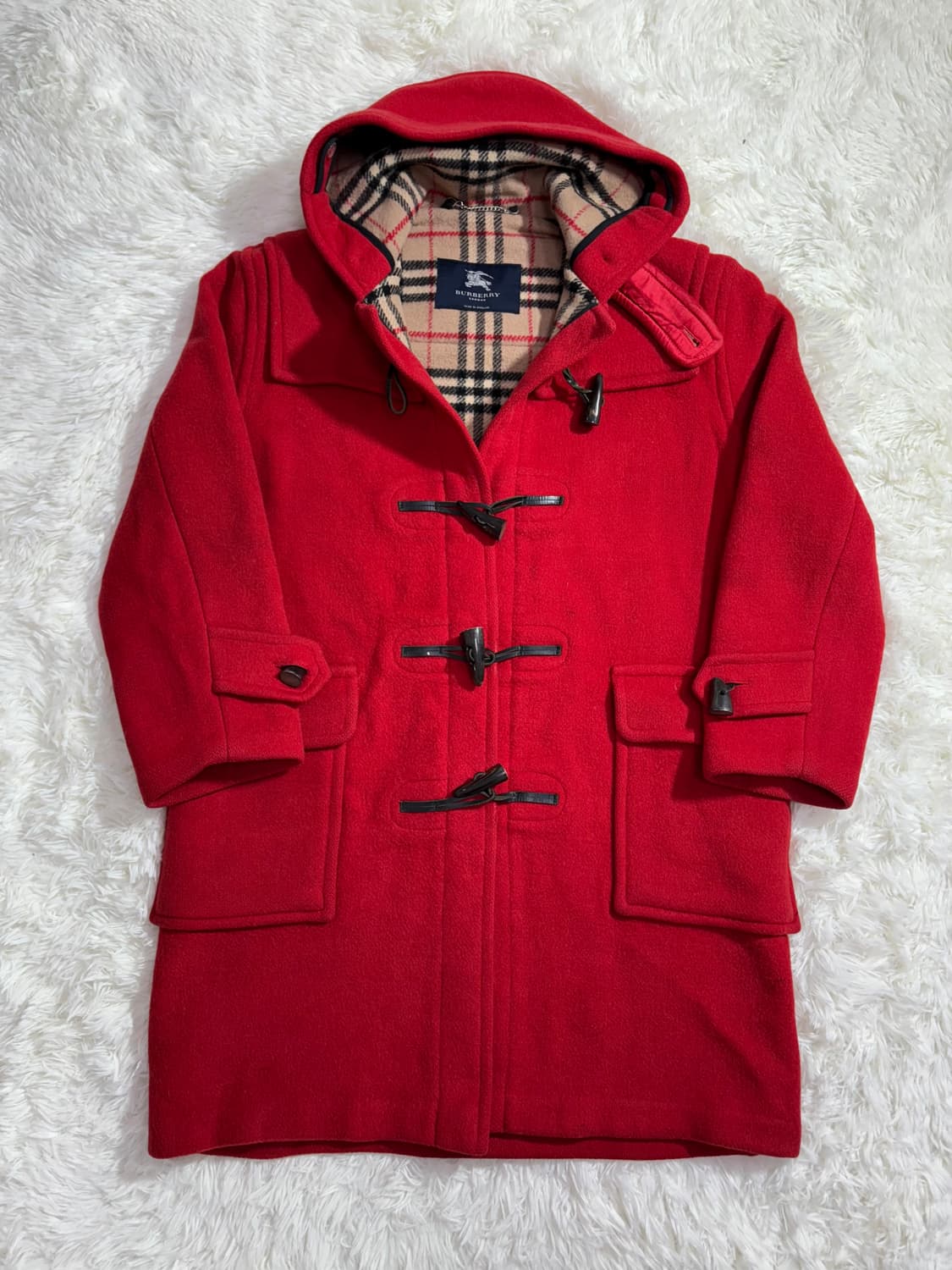 버버리 런던 정품 레드 더플코트 상품이미지2