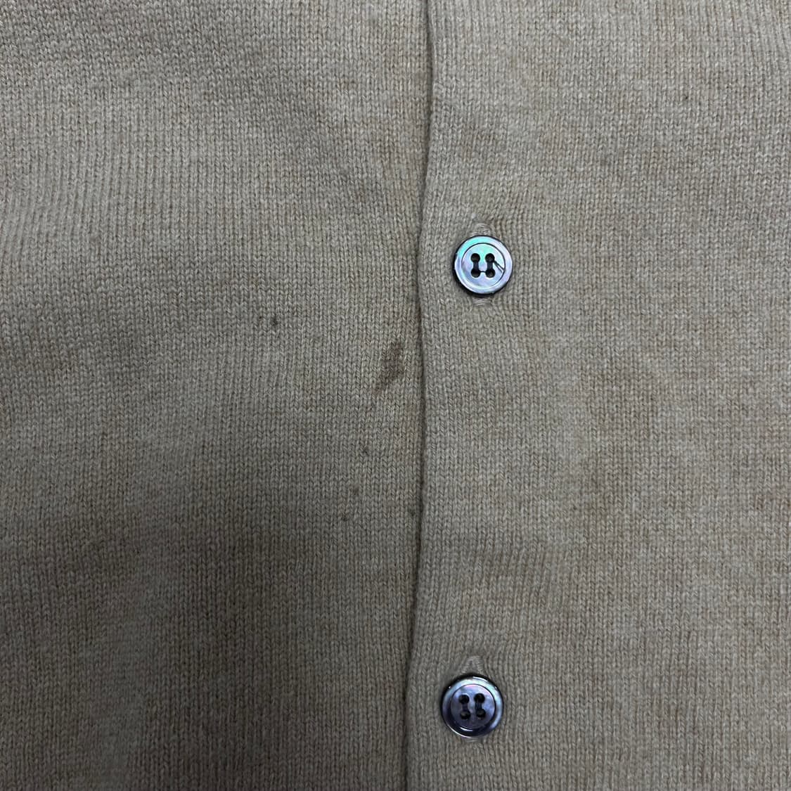 W 95 꼼데가르송 베이지 하트와펜 울 가디건 상품이미지4