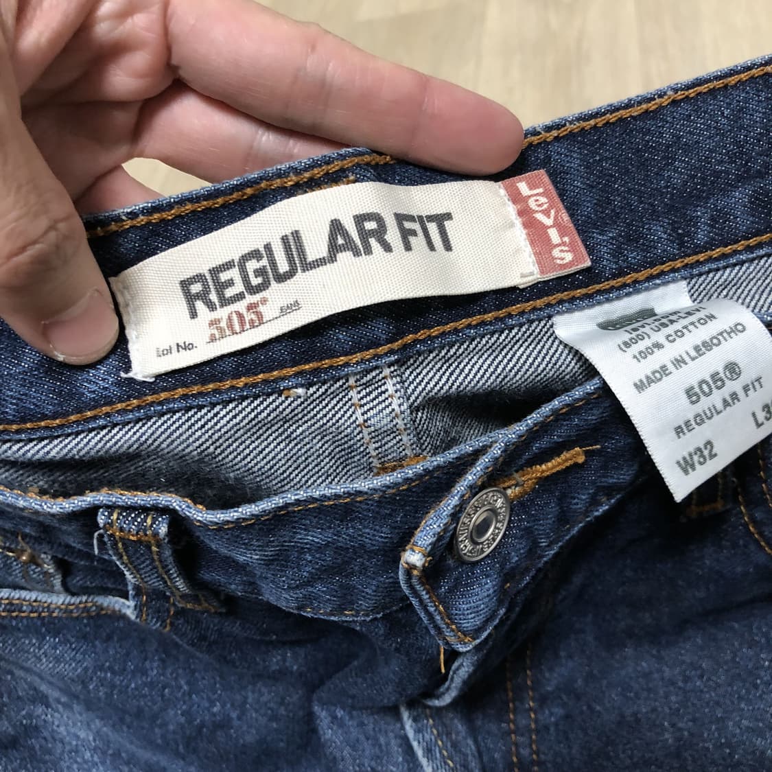 (32) 리바이스 Levi's 505 레귤러핏 중청 하드 워싱 데님 상품이미지8