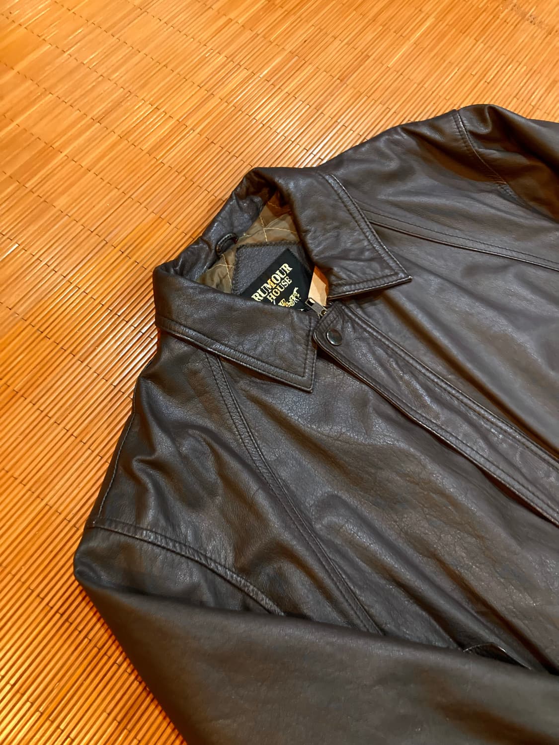 JPN vtg 램스킨 레더자켓 다크브라운 상품이미지3