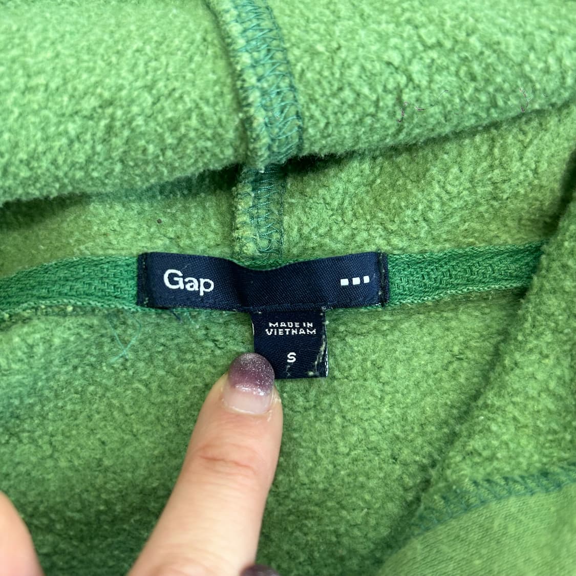 GAP 갭 네이비로고 그린 후드티  상품이미지5