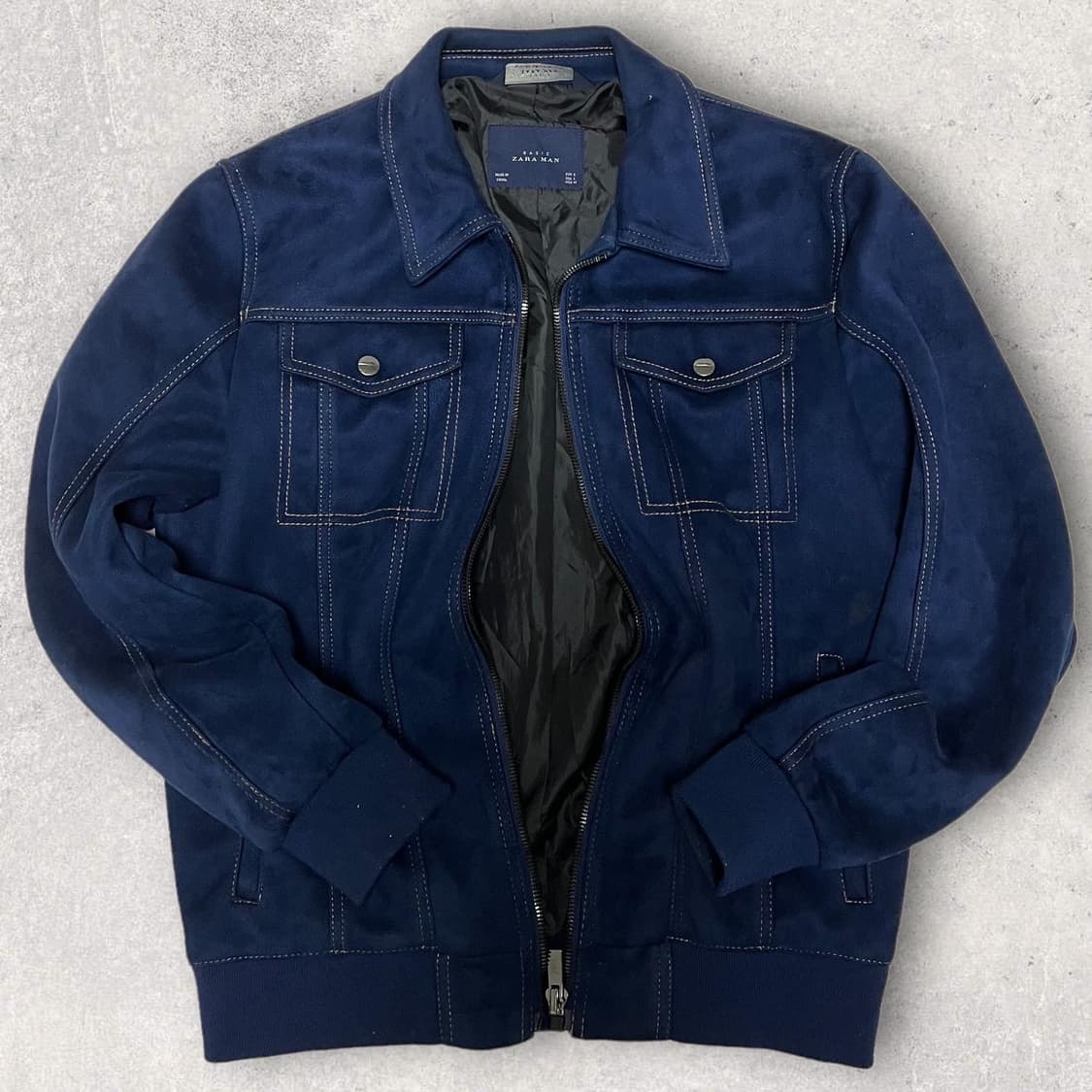 자라 스웨이드 포켓 블루종 자켓 상품이미지3