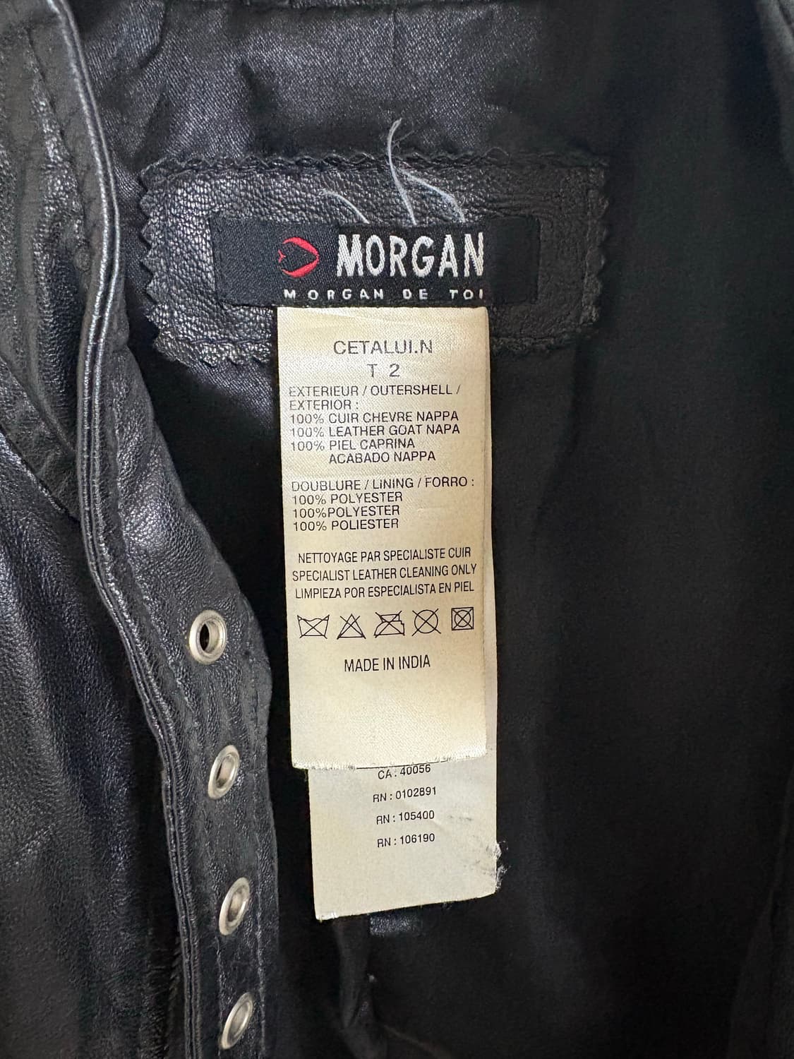 Morgan homme 블랙 가죽자켓/레더자켓 상품이미지4