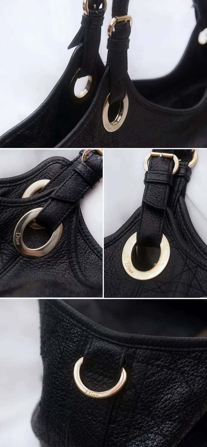 디올 (Dior) 블랙 까나쥬 디어스킨 빅토트.숄더백 상품이미지9