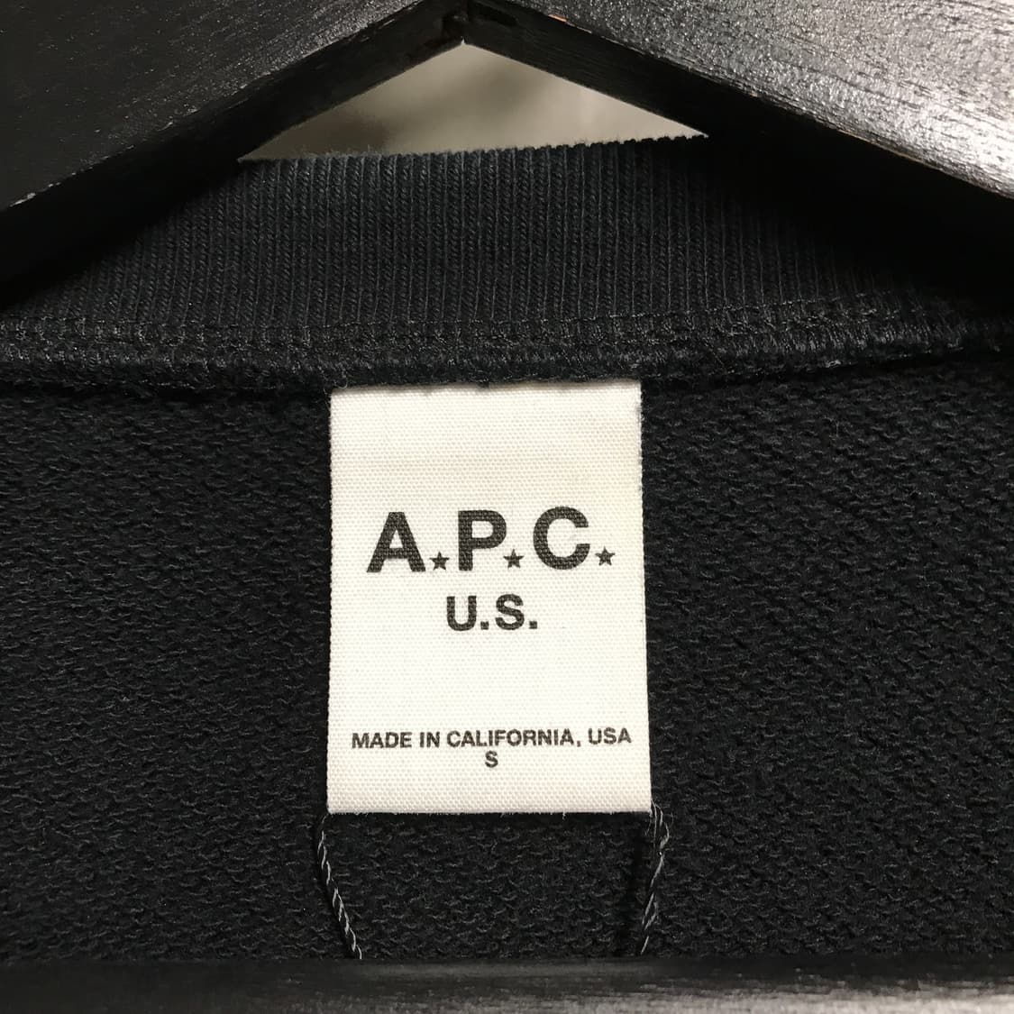 APC 아페쎄 맨투맨 블랙 S(W) 상품이미지5