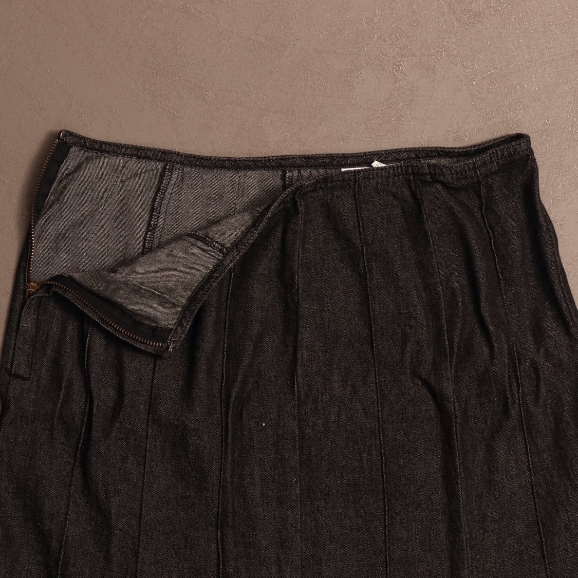 일본빈티지 흑청 데님 롱스커트 모리걸페어리 A485 상품이미지3