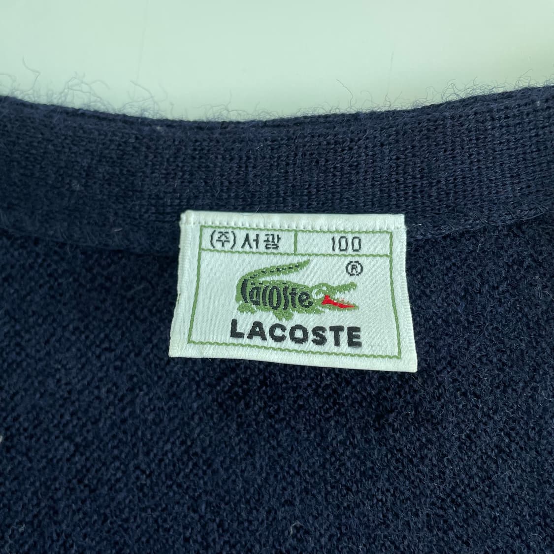 Lacoste  라코스테 자수 울 니트 가디건 상품이미지4