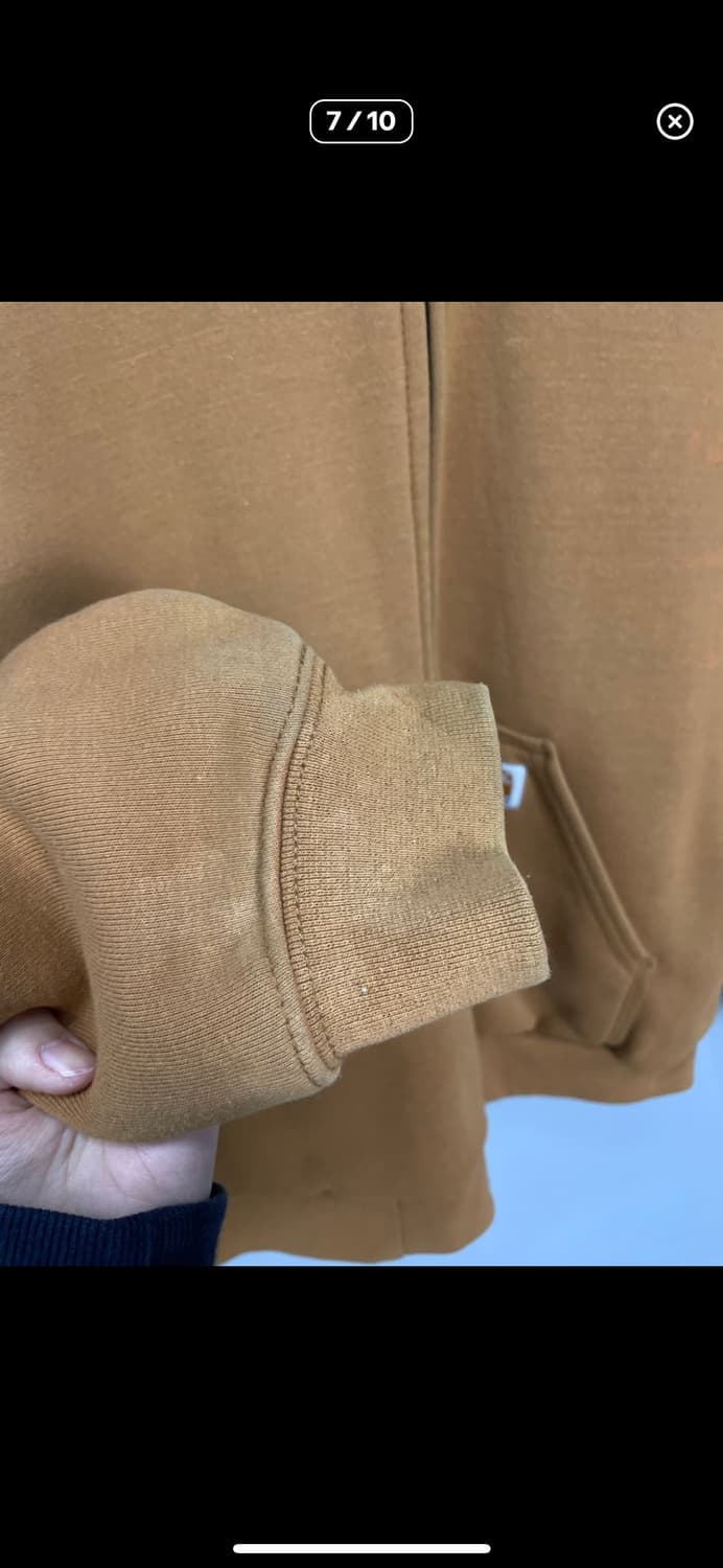 칼하트 브라운 포켓로고 후드집업 A3121 상품이미지7