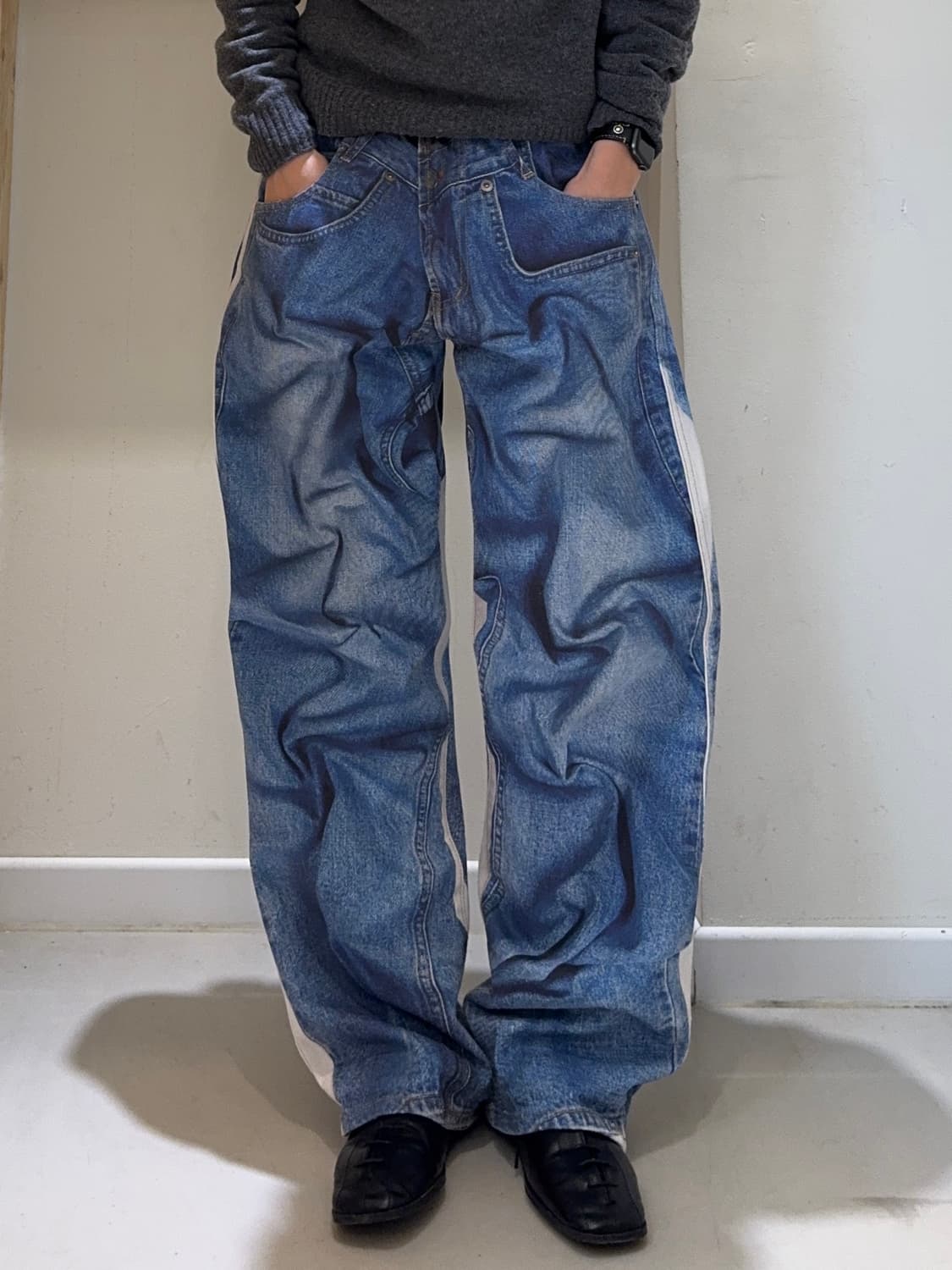 타이핑미스테이크 디지털 프린팅 데님 팬츠 상품이미지1