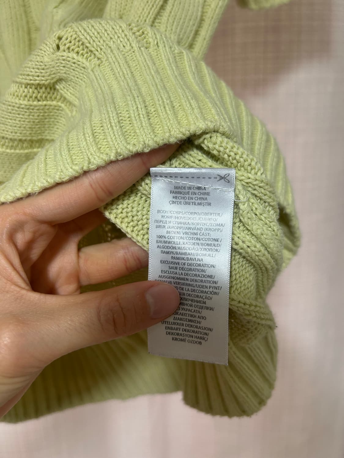 폴로 랄프로렌 라임색 반팔 니트 상품이미지3