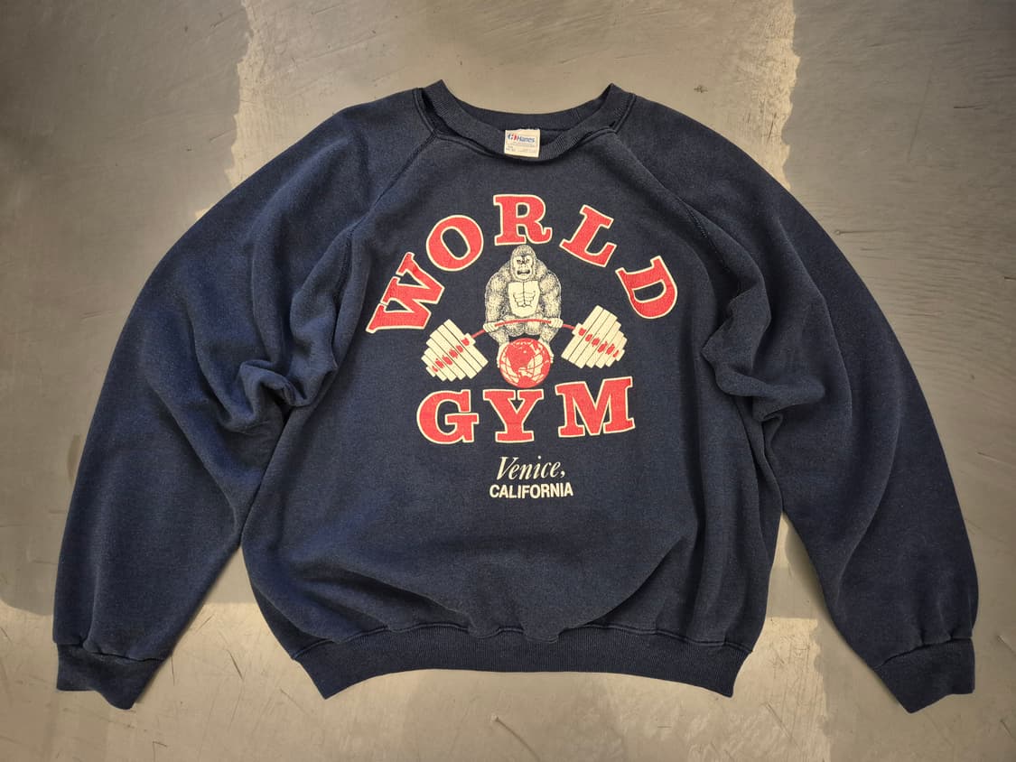 90s WORLD GYM 스웻 셔츠 상품이미지1