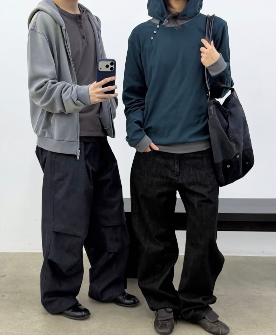 해칭룸 dual hoodie turquoise 상품이미지2