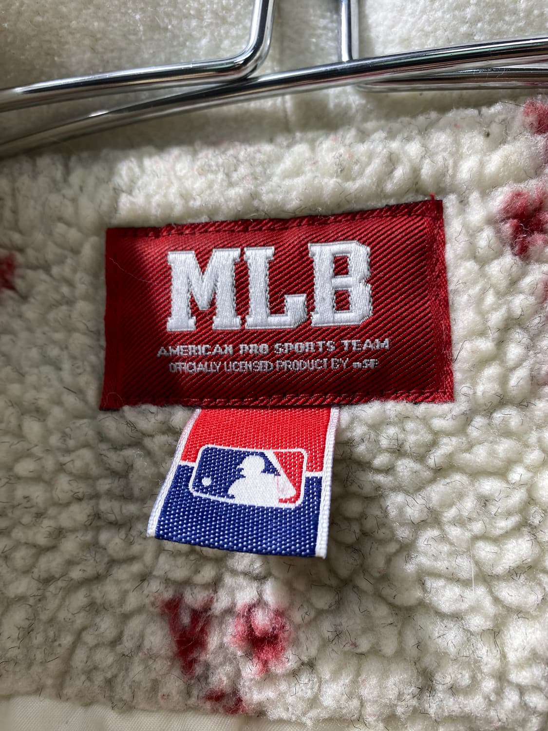 [M] 00s OLD MLB 눈꽃패턴 플리스 후드 자켓 상품이미지7