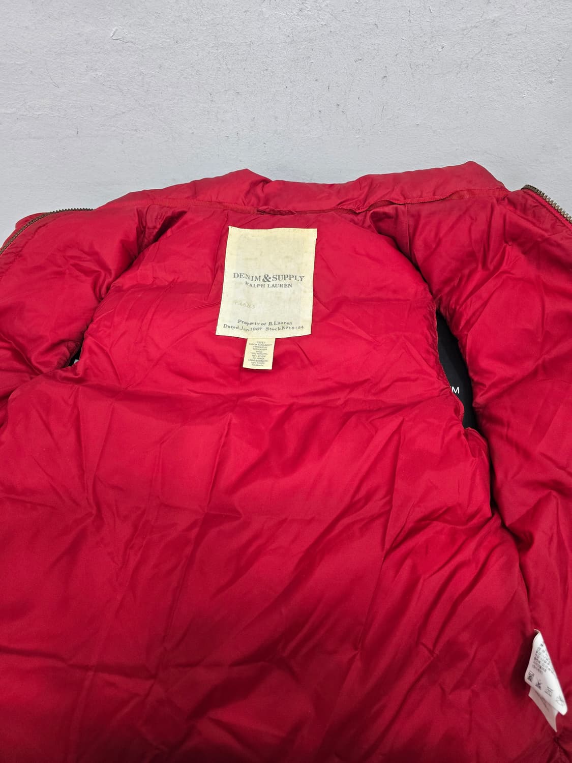폴로랄프로렌 데님 앤서플라이 레드패딩 조끼xs 상품이미지3