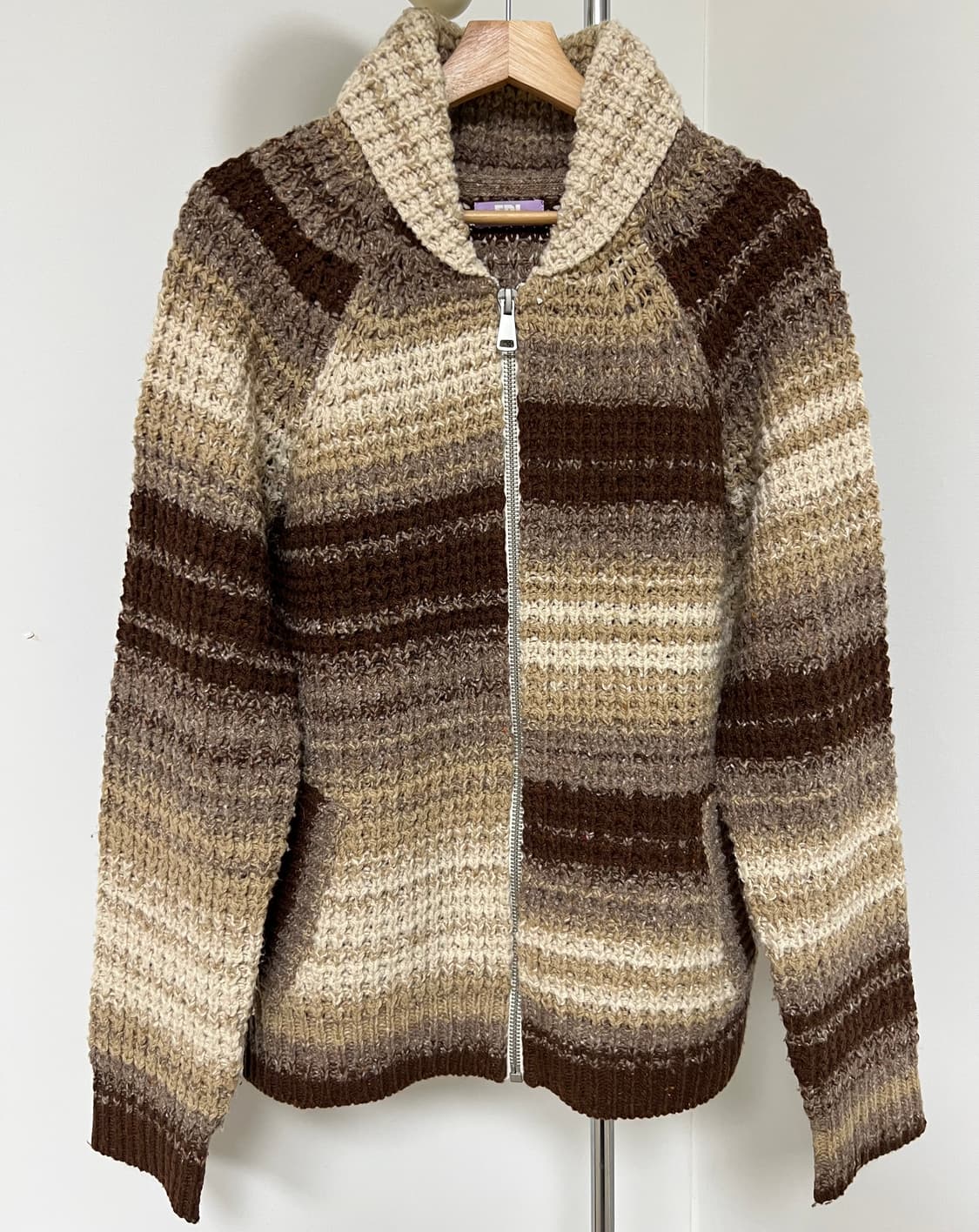 ERL zipped knit jacket brown 상품이미지1