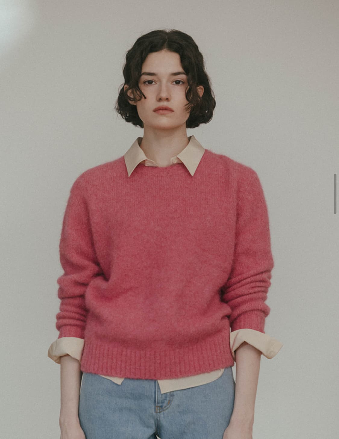 시엔느 모마 울 스웨터 핑크 S 상품이미지1