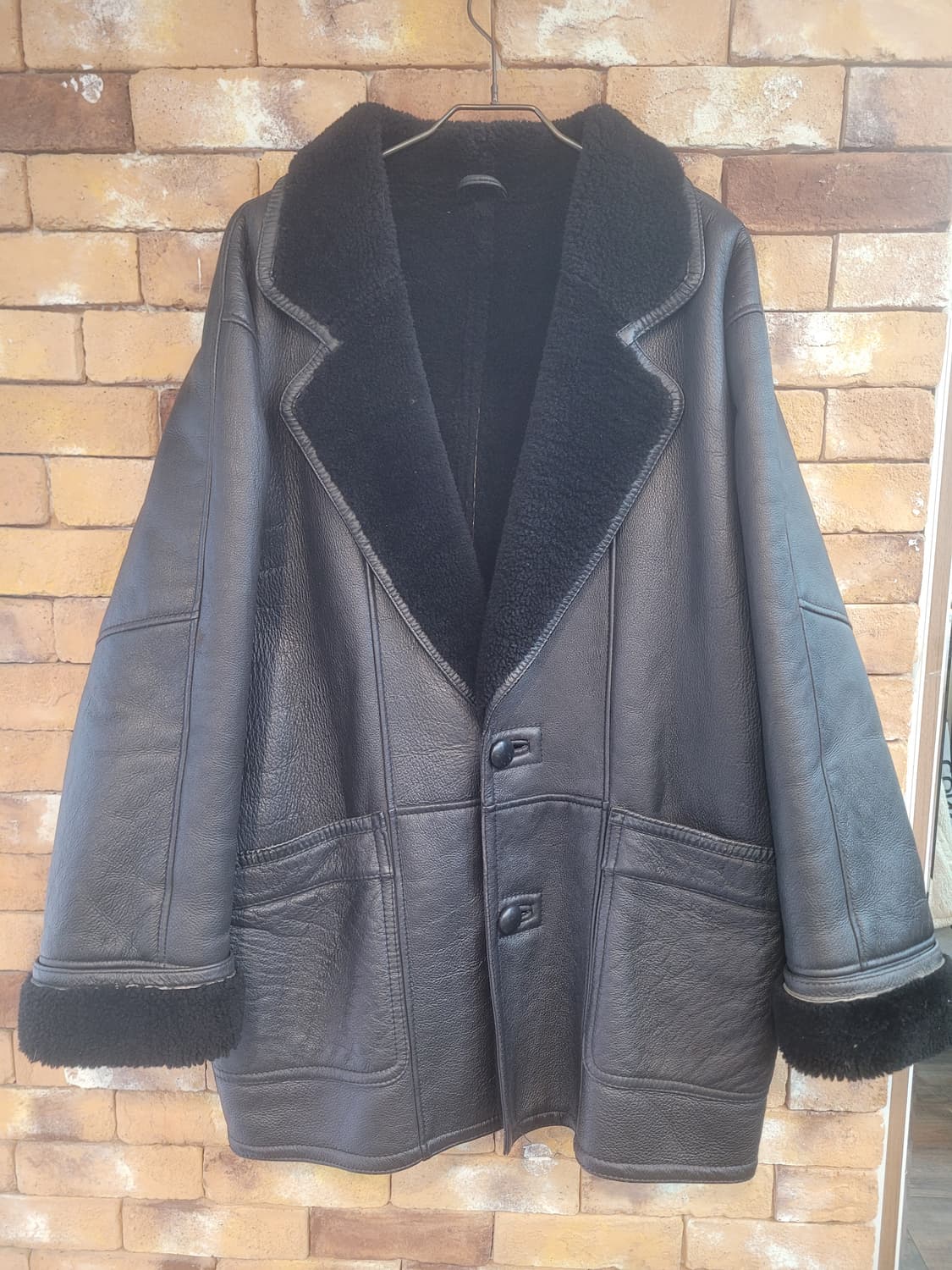 포시타노 빈티지 양가죽 무스탕 코트 105 상품이미지1