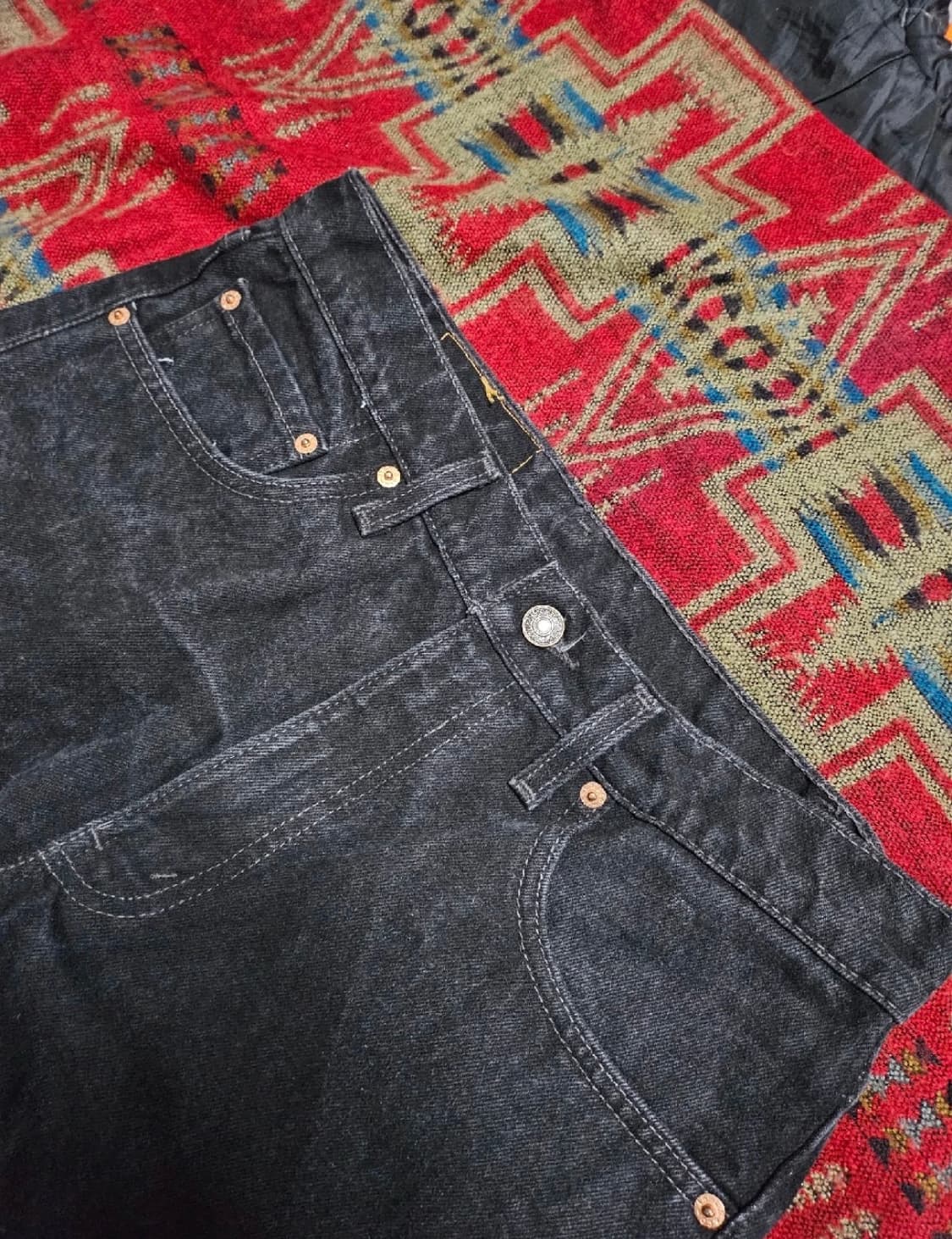 90년대 9Os USA생산 리바이스 550 블랙진 33 상품이미지4