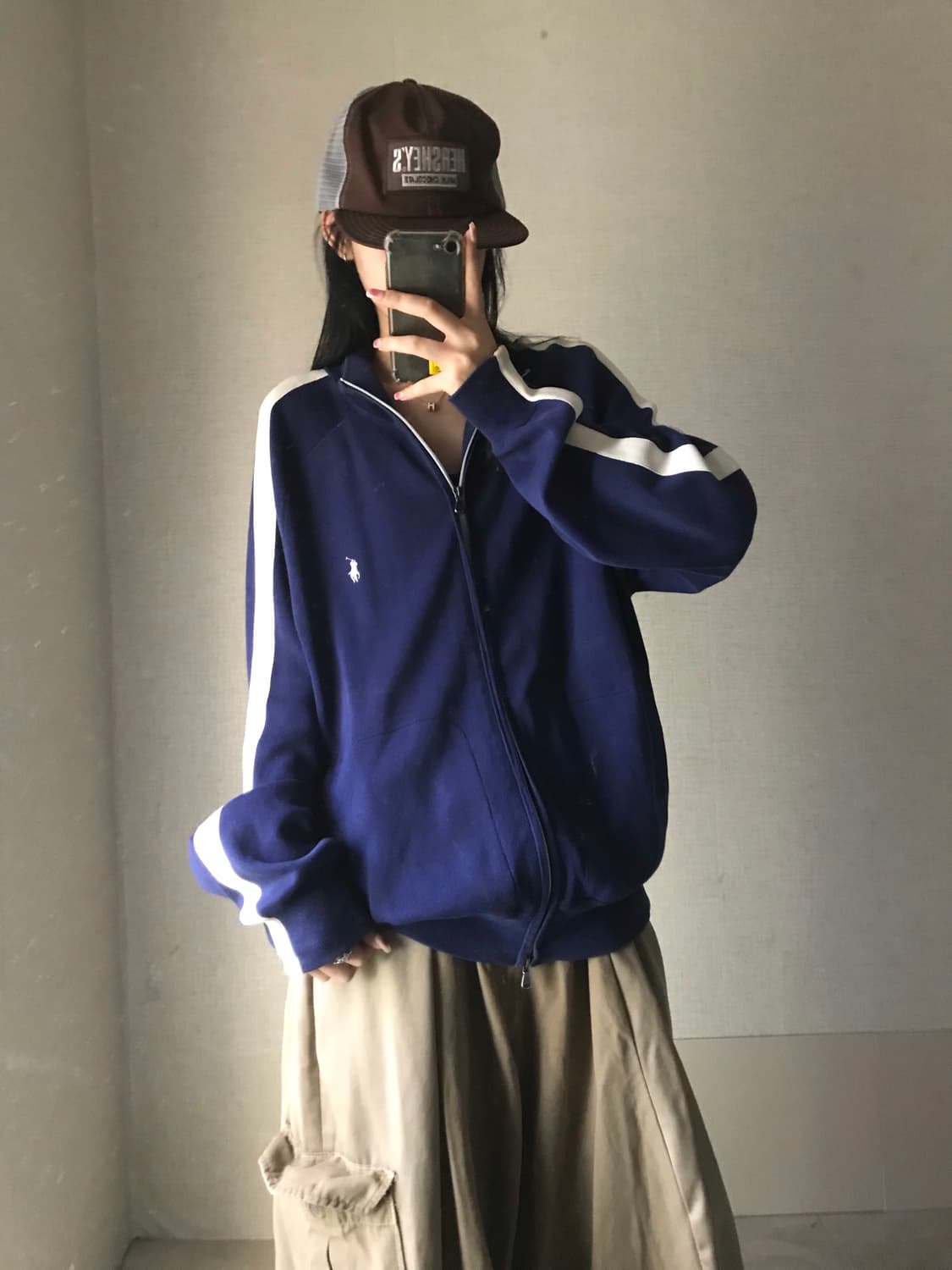 폴로 오버핏 트랙 니트집업 상품이미지4