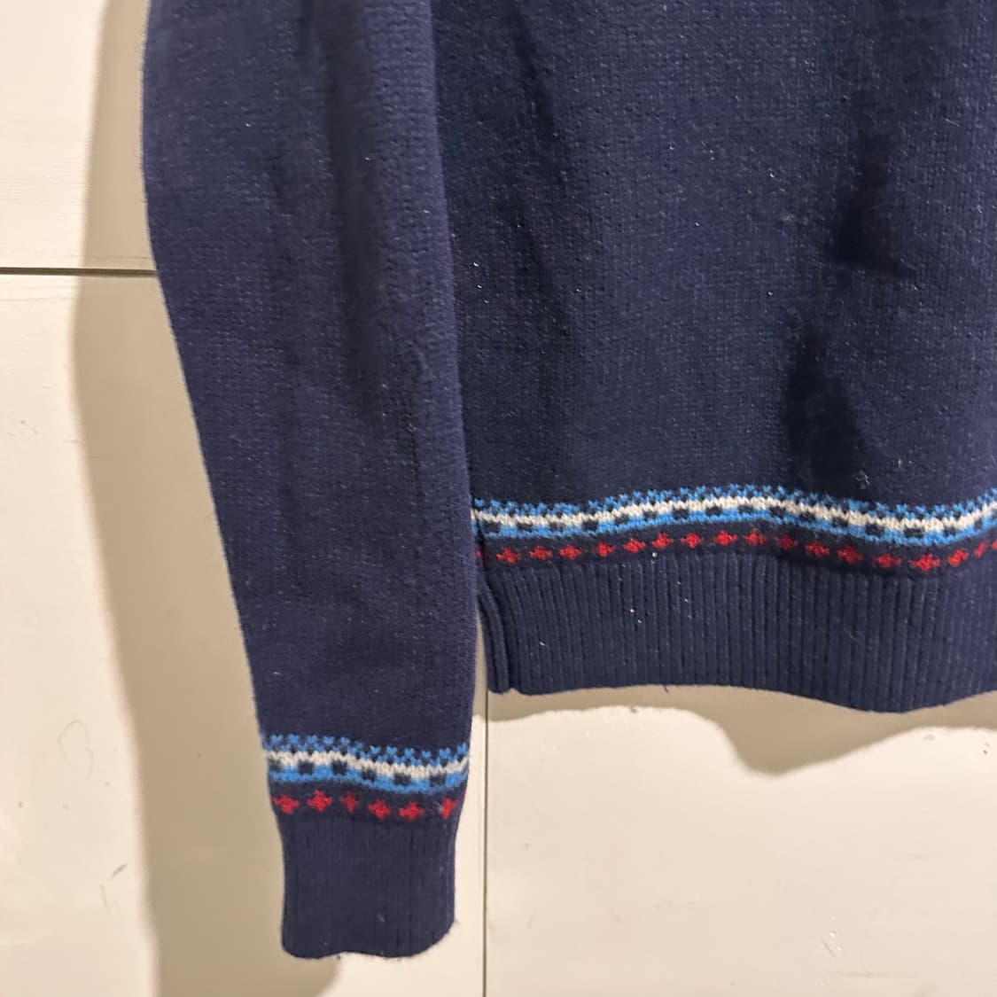 타미힐피거 네이비 패턴 니트 상품이미지3