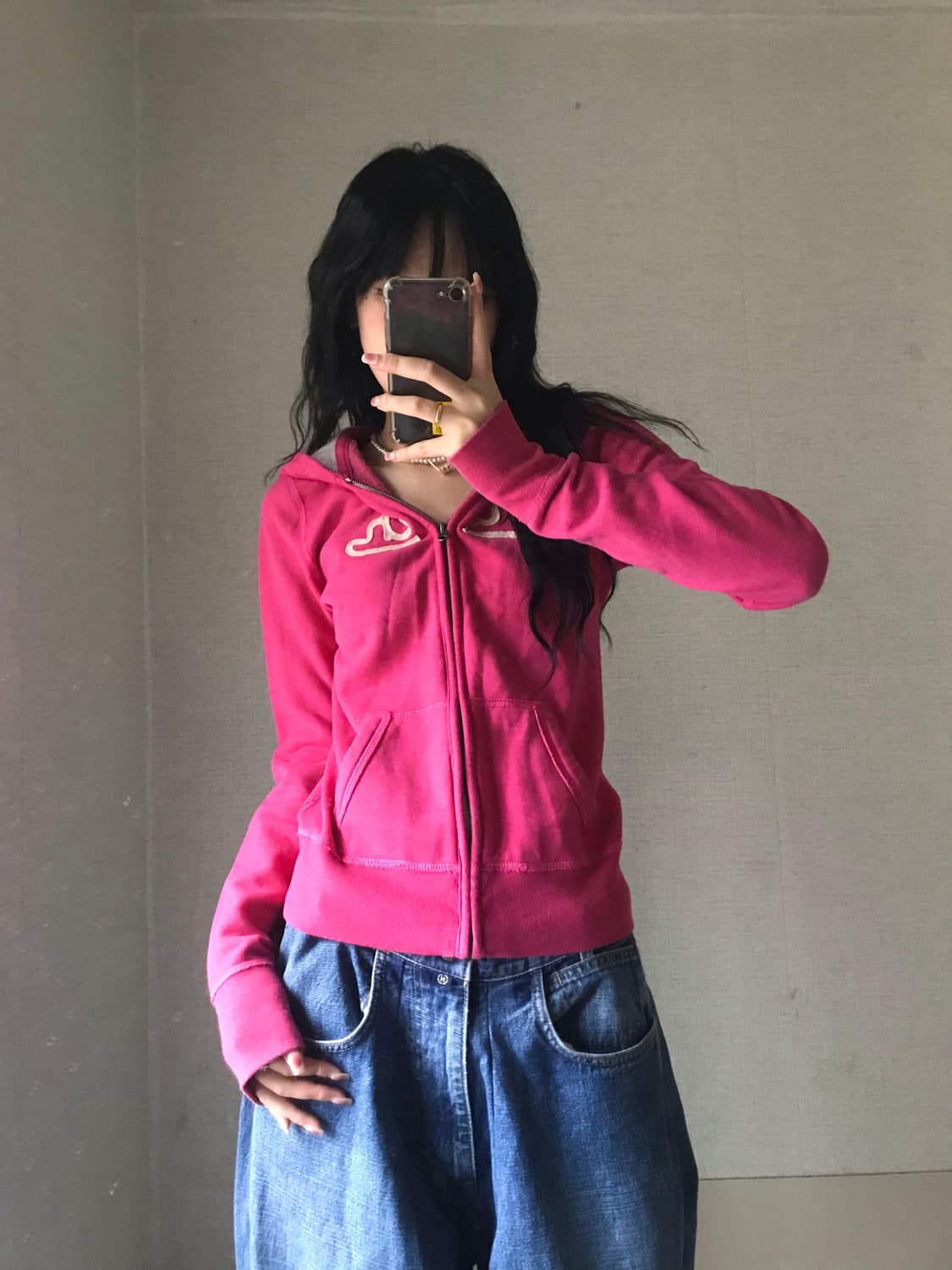 아베크롬비 핑크 후드집업 상품이미지1